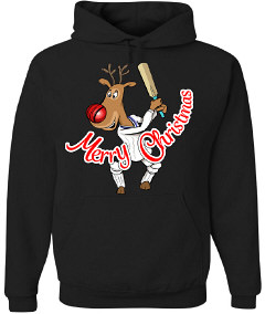 Reindeer Cricket Hoody - Black