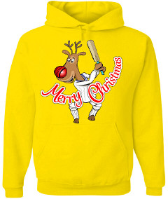 Reindeer Cricket Hoody - Yellow