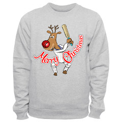 Reindeer Cricket Sweatshirt - Grey