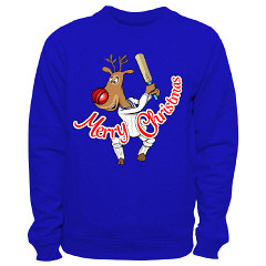 Reindeer Cricket Sweatshirt - Royal Blue