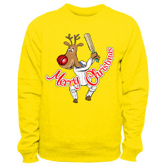 Reindeer Cricket Sweatshirt - Yellow