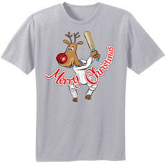 Reindeer Cricket T-Shirt - Grey