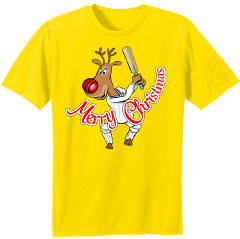 Reindeer Cricket T-Shirt - Yellow