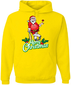 Santa Cricket Hoody - Yellow