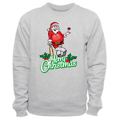 Santa Cricket Sweatshirt - Grey