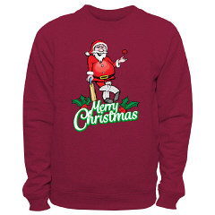Santa Cricket Sweatshirt - Maroon