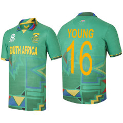 South Africa 2021 Castore Personalised T20 World Cup Cricket Shirt SNR