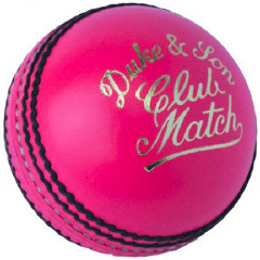 Dukes Club Match Cricket Ball - Pink