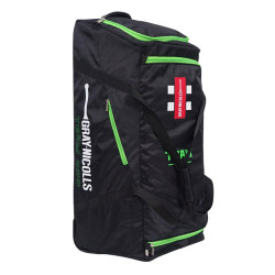 Gray Nicolls Team 400 Wheelie Cricket Bag Black/Fizz Green 2024