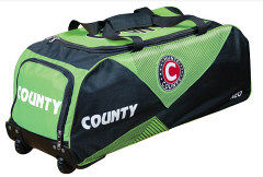 Hunts County Neo Wheelie Cricket Bag 2023/24 - Green/Black