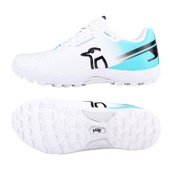 Kookaburra KC 3.0 White/Aqua Rubber Cricket Shoes 2024 JNR