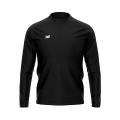 New Balance Cricket Training 1/4 Zip Layer Black Snr