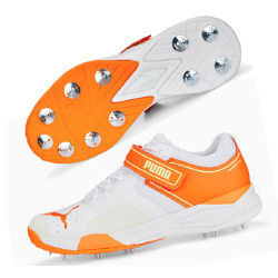 Puma 22.1 Cricket Bowling Shoes 2023 - White/Ultra Orange
