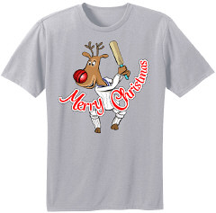 Reindeer Cricket T-Shirt - Grey