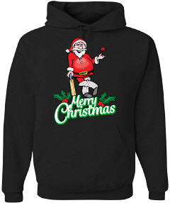 Santa Cricket Hoody - Black