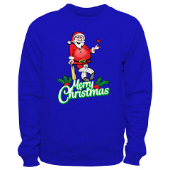 Santa Cricket Sweatshirt - Royal Blue